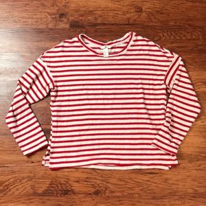 H&M red/white striped Sweater Sz M